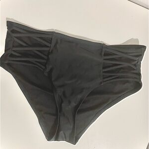 Black Strappy Bikini Bottoms